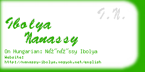 ibolya nanassy business card